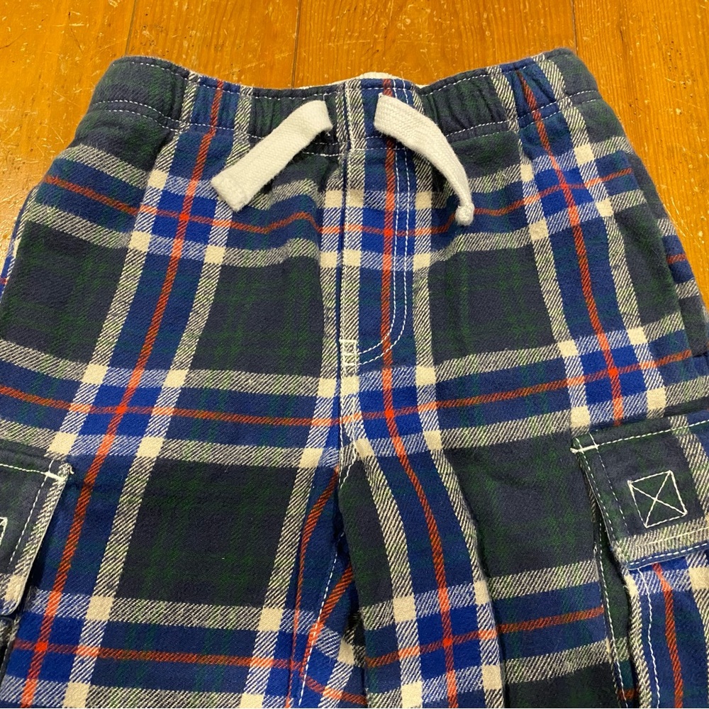 Mini Boden plaid Flannel Boys Pants Size 10